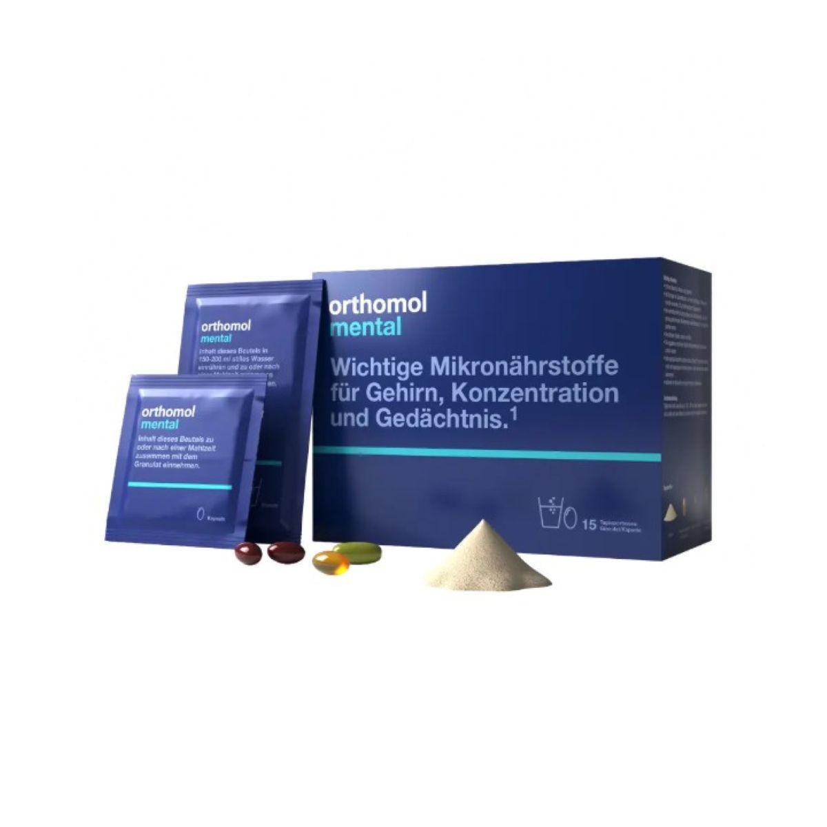 Вітамінний комплекс для обміну речовин та розумової діяльності Orthomol Mental, 30 днів