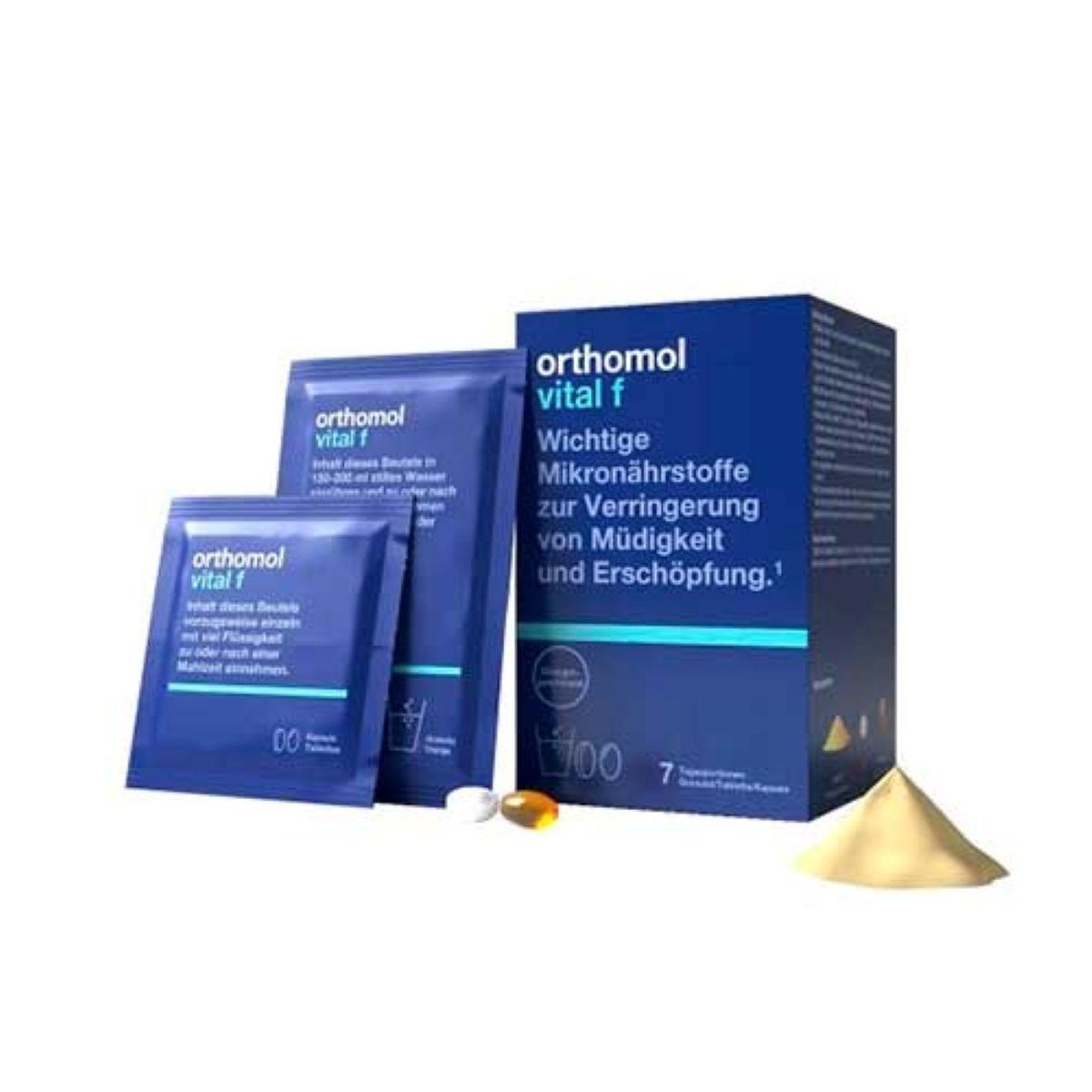 Вітамінний комплекс для жінок Orthomol Vital F (гранули зі смаком цитрусу), 30 днів