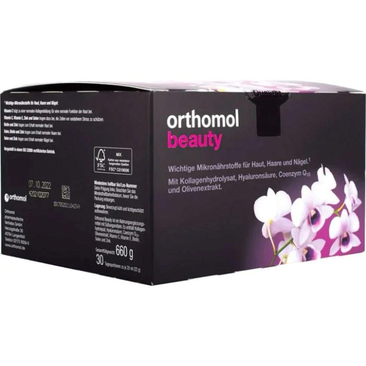 Orthomol Beauty Refill new Питна пляшечка для покращення стану шкіри, нігтів і волосся, розчин №30, 30 днів