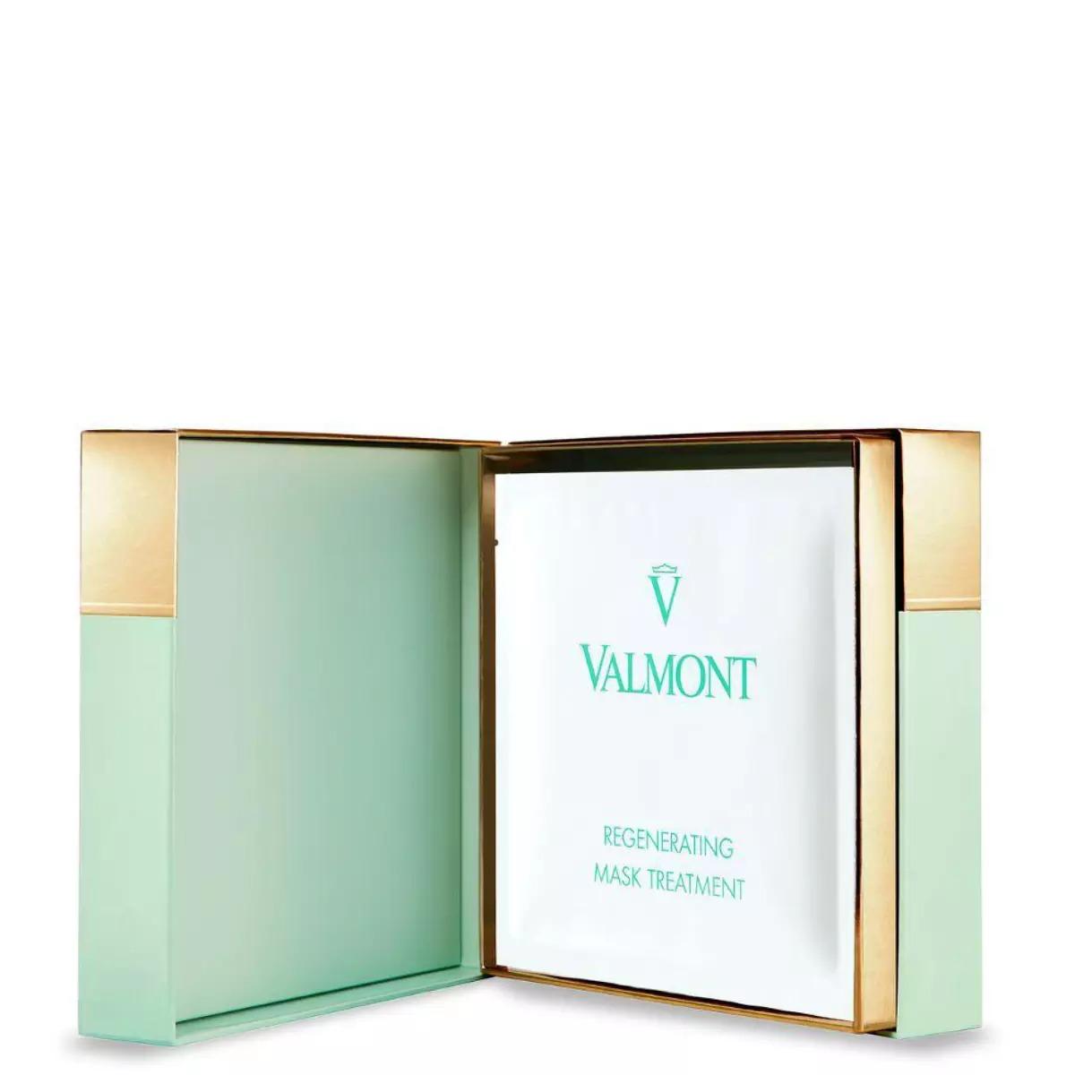 Відновлювальна колагенова маска для обличчя Valmont Regenerating Mask Treatment, 5 аркушів + 50 мл спрей Відновлювальна колагенова маска для обличчя Valmont Regenerating Mask Treatment, 5 аркушів + 50 мл спрей