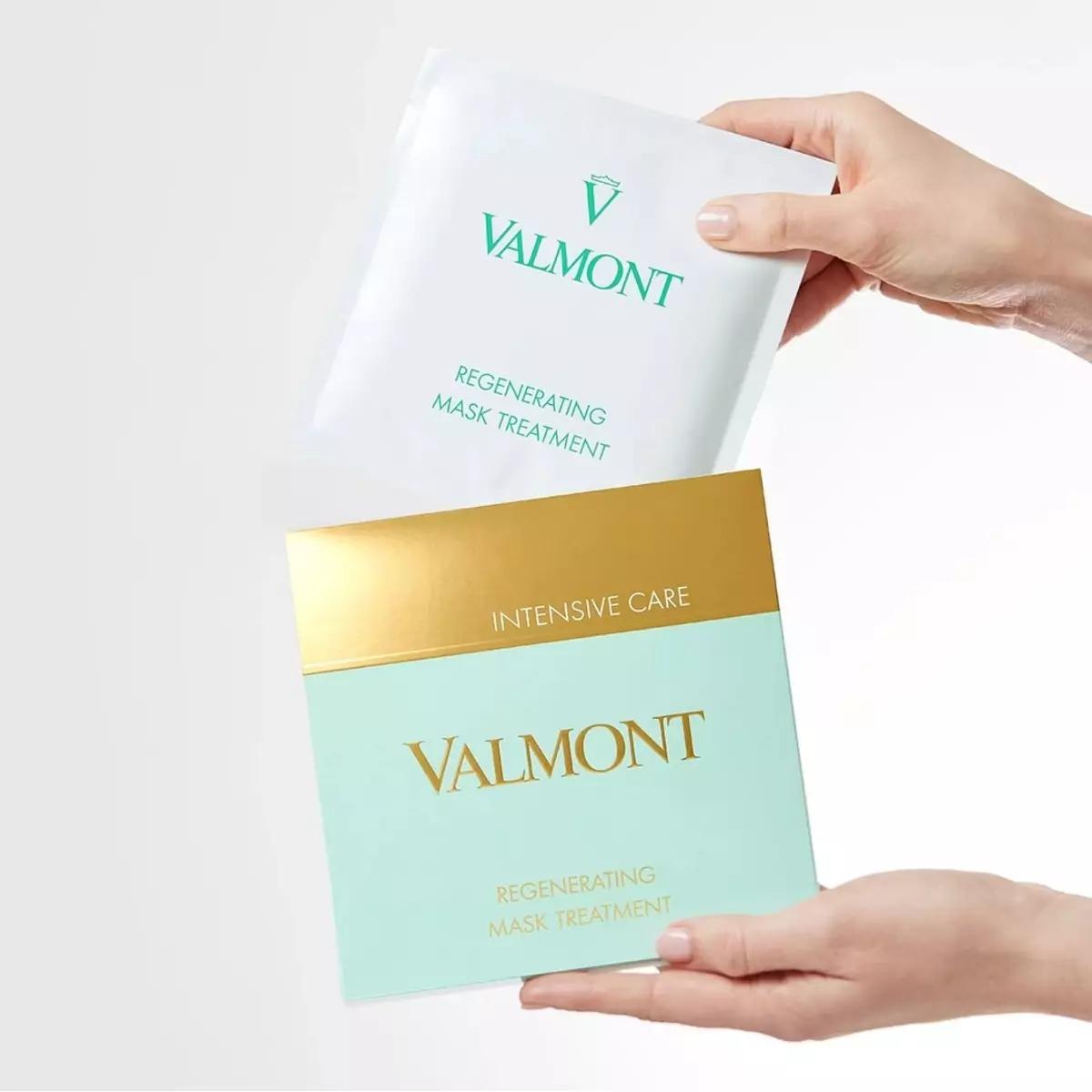 Відновлювальна колагенова маска для обличчя Valmont Regenerating Mask Treatment, 5 аркушів + 50 мл спрей