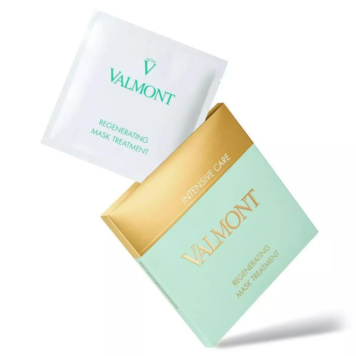 Відновлювальна колагенова маска для обличчя Valmont Regenerating Mask Treatment, 5 аркушів + 50 мл спрей