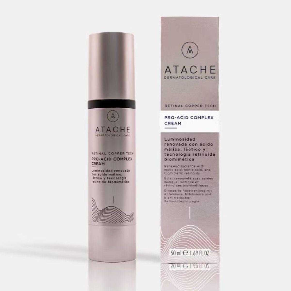 Нічний крем прогресивного оновлення з ретиналем та AHA-кислотами ATACHE Pro-Acid Complex Cream Retinal Copper Tech, 50 мл