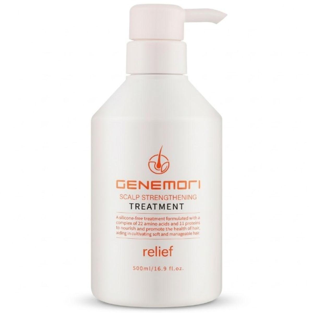 GENEMORI Scalp Strengthening Treatment Relief - Засіб для зміцнення та зволоження волосся, 500 мл