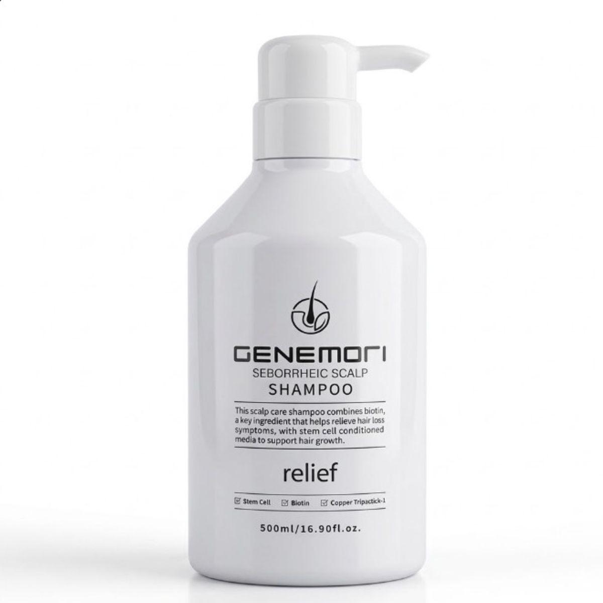 GENEMORI Seborrheic Scalp Shampoo Relief - Шампунь для себорейної шкіри голови, 500 мл