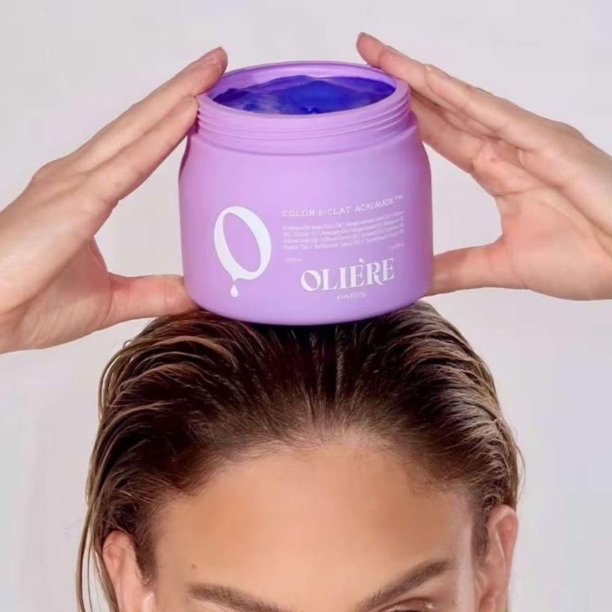 Маска для усунення жовтих та помаранчевих відтінків OLIE'RE PARIS Color E'Clat Acai, 500 мл