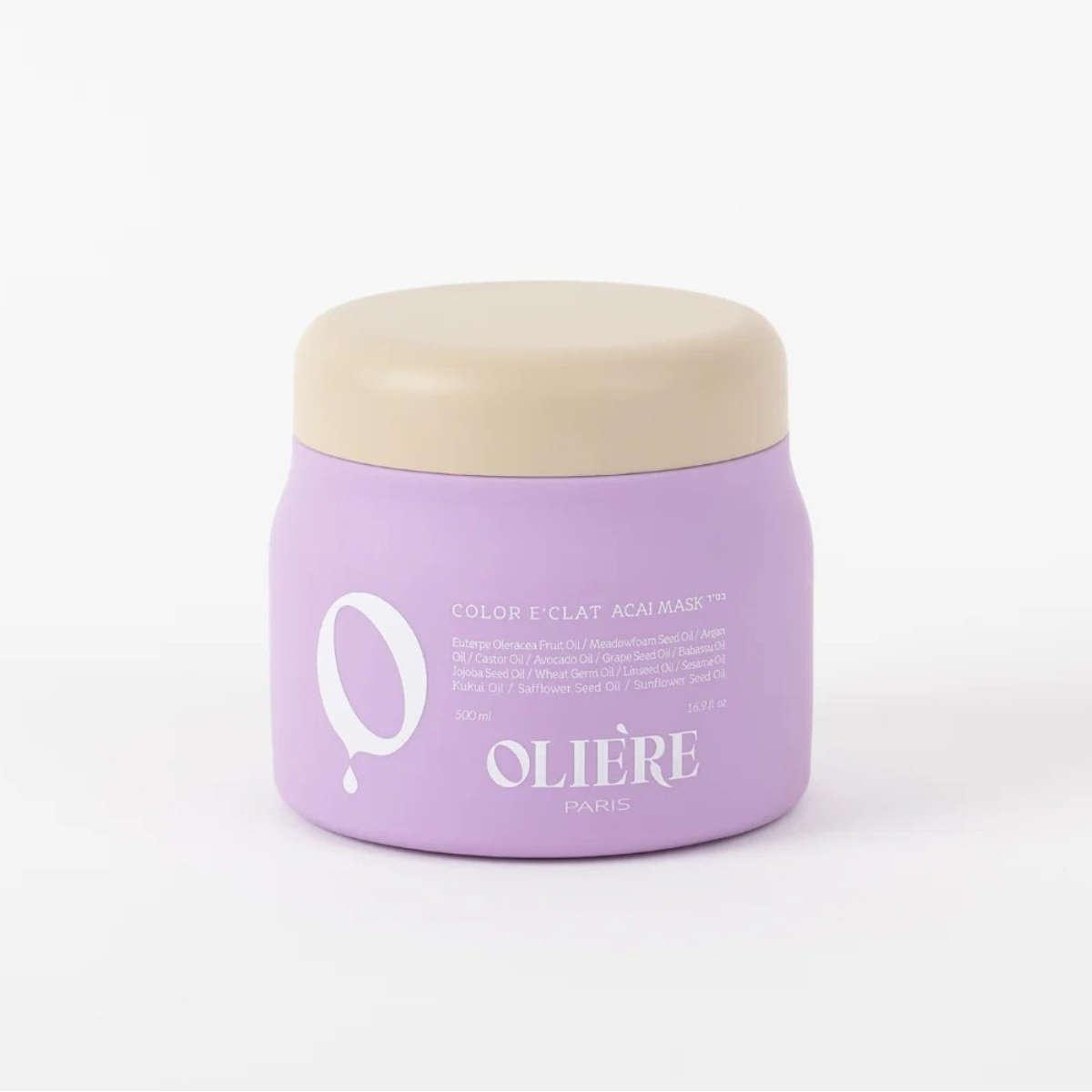 Маска для усунення жовтих та помаранчевих відтінків OLIE'RE PARIS Color E'Clat Acai, 500 мл