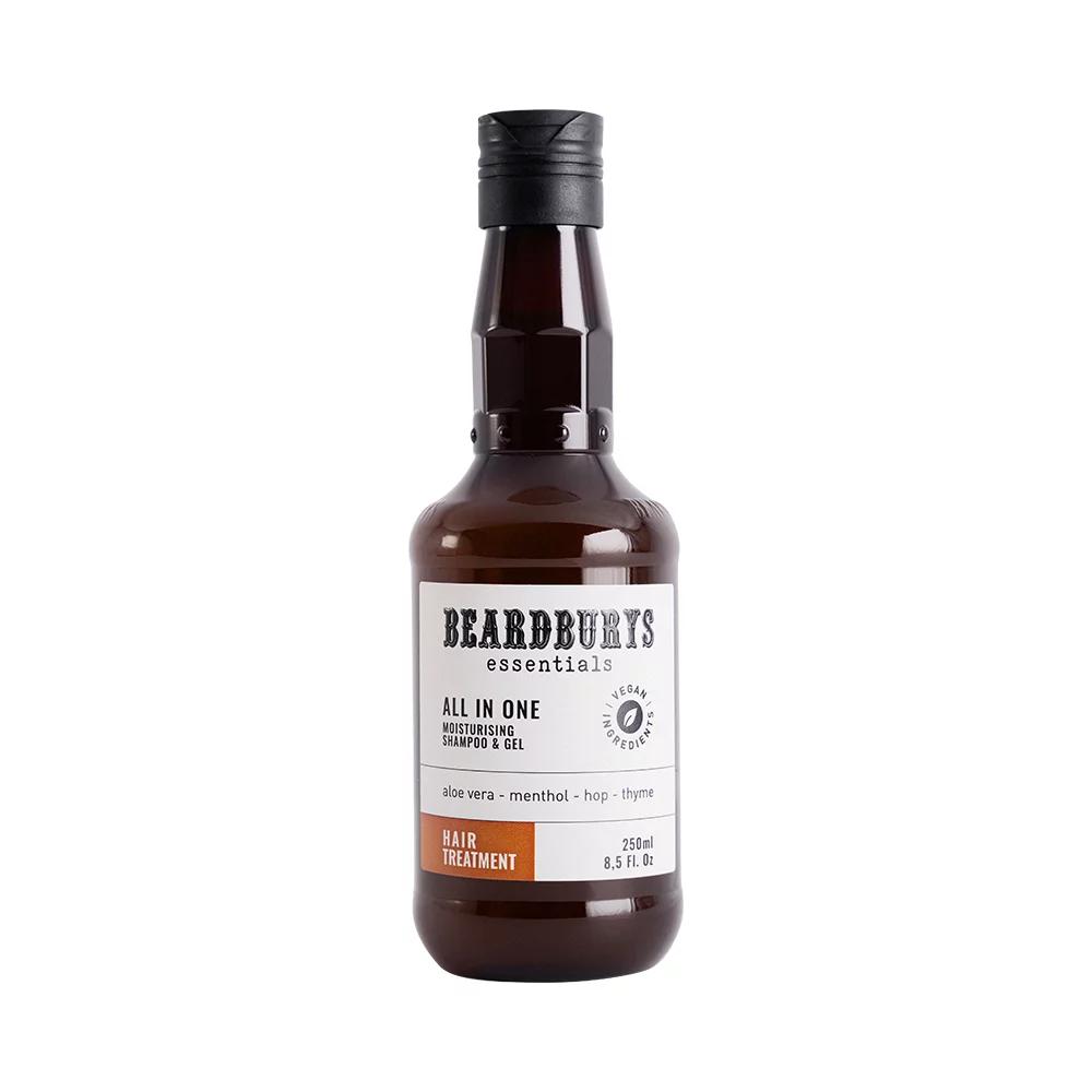 Шампунь, кондиціонер, гель для душу All In One Essentials Beardburys, 250 мл
