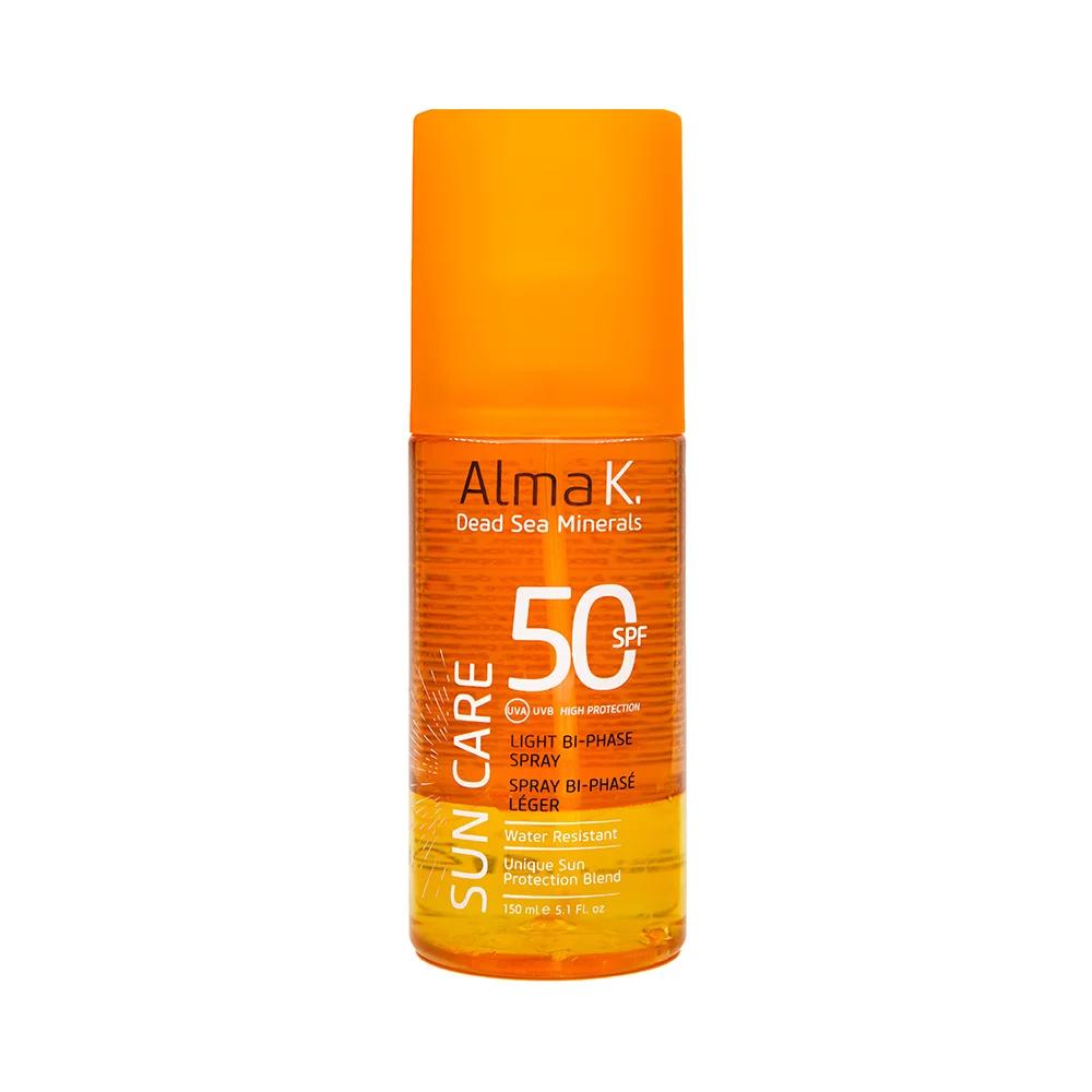 Спрей сонцезахисний двофазний легкий для тіла SPF50 Alma K, 150 мл