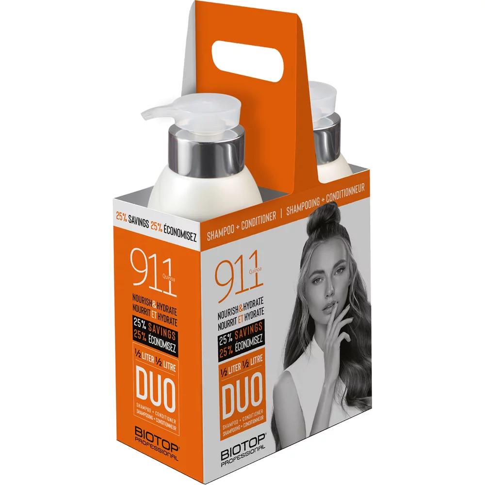 BIOTOP 911 Набір Quinoa duo (шампунь 500 мл + кондиционер для волос 500 мл)