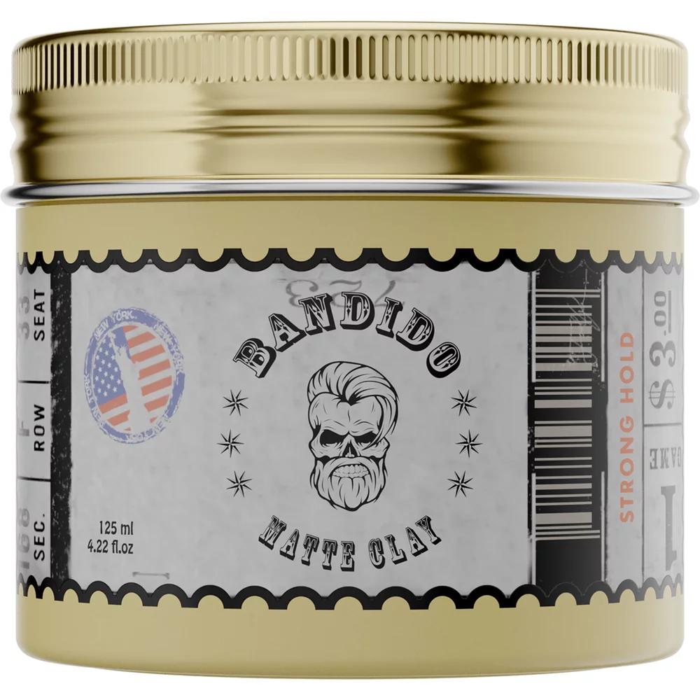 Помада матова для укладання волосся сильної фіксації Matte Clay Pomade Bandido, 125 мл