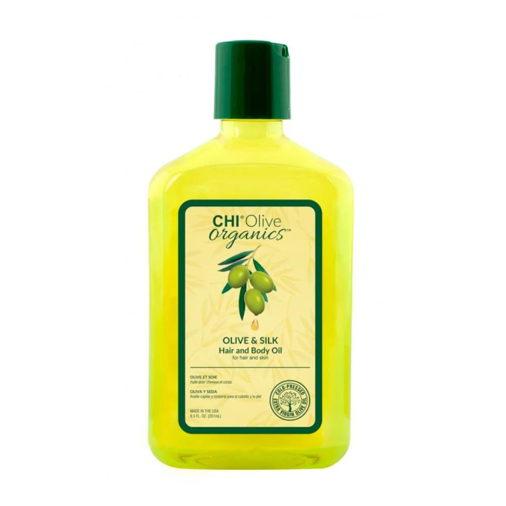Шовкове масло з оливою Olive Organics Olive & Silk Hair and Body Oil 251 ml