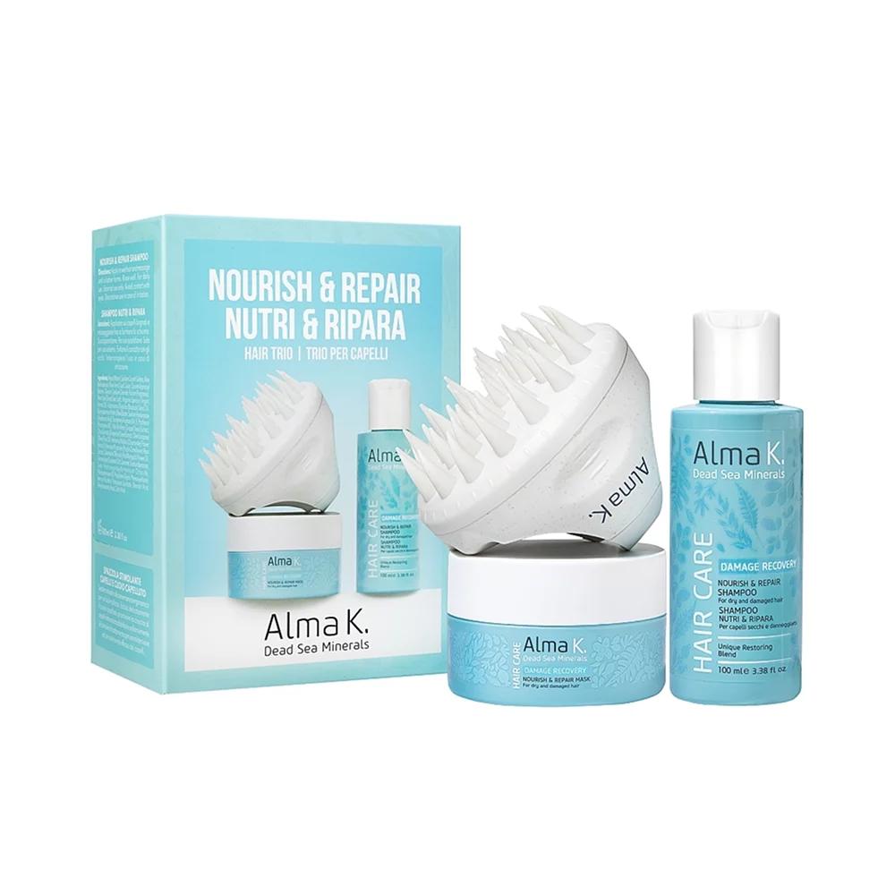 Набір для догляду за волоссям Nourish & Repair Hair Trio Alma K, (100мл/70мл)