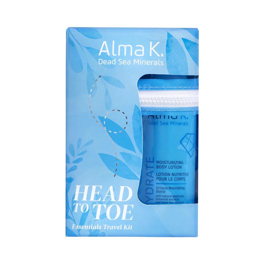 Набір дорожній для догляду за тілом і волоссям Head to Toe Essentials Alma K (100мл/100мл/100мл/100мл/100)