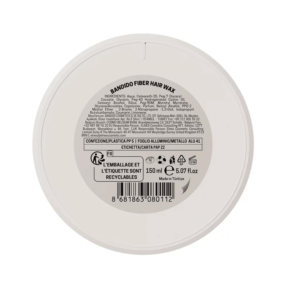 Віск для укладки волосся з моделюючими волокнами Fiber Hair Wax Bandido, 150 мл