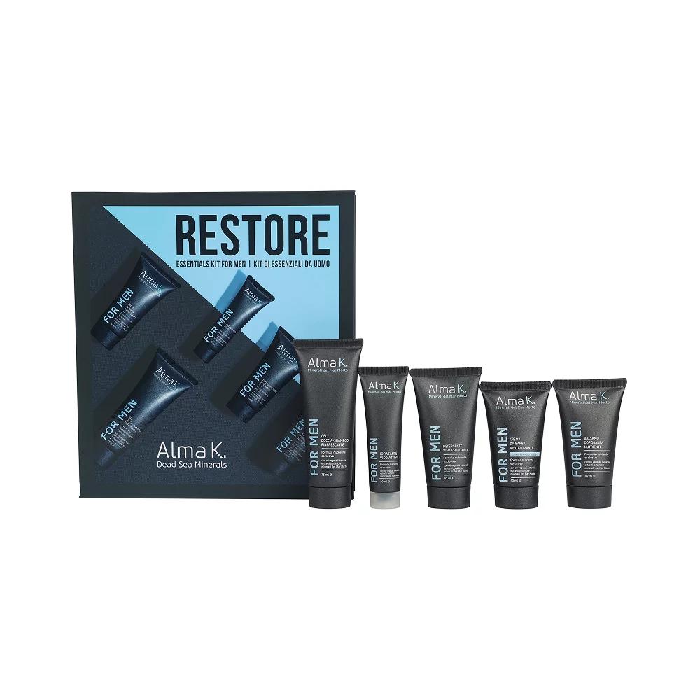 Набір для чоловіків Restore Essentials Alma K, (75мл/50мл/30мл/40мл/40мл)