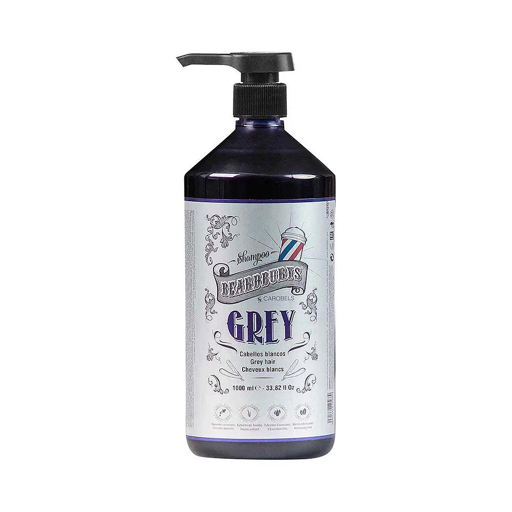 Шампунь відтінковий для білого та сивого волосся Grey Beardburys, 1000 мл