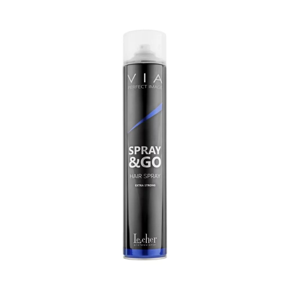 Лак для волосся екстра сильної фіксації VIA Spray&Go Le Cher, 750 мл