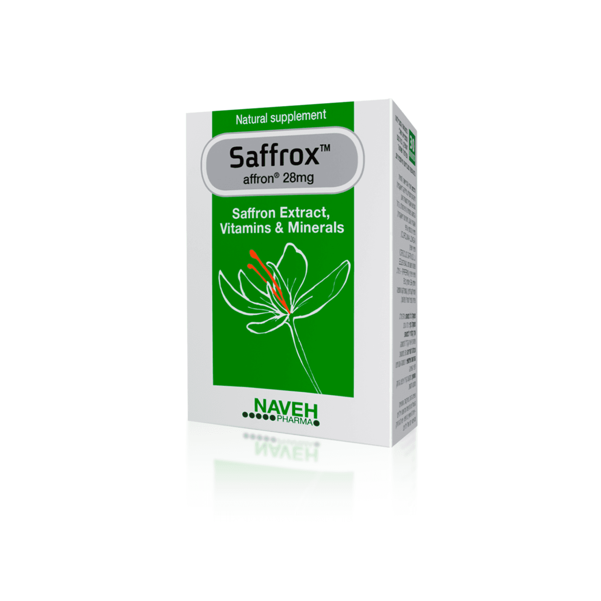 Багатофункціональна добавка для стабілізації настрою Naveh Pharma Saffrox Affron, 28 мг, 30 капсул