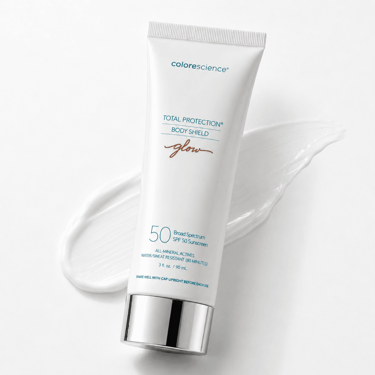 Сонцезахисний крем для тіла з ефектом сяйва Colorescience Total Protection Body Shield Glow SPF 50, 90 мл