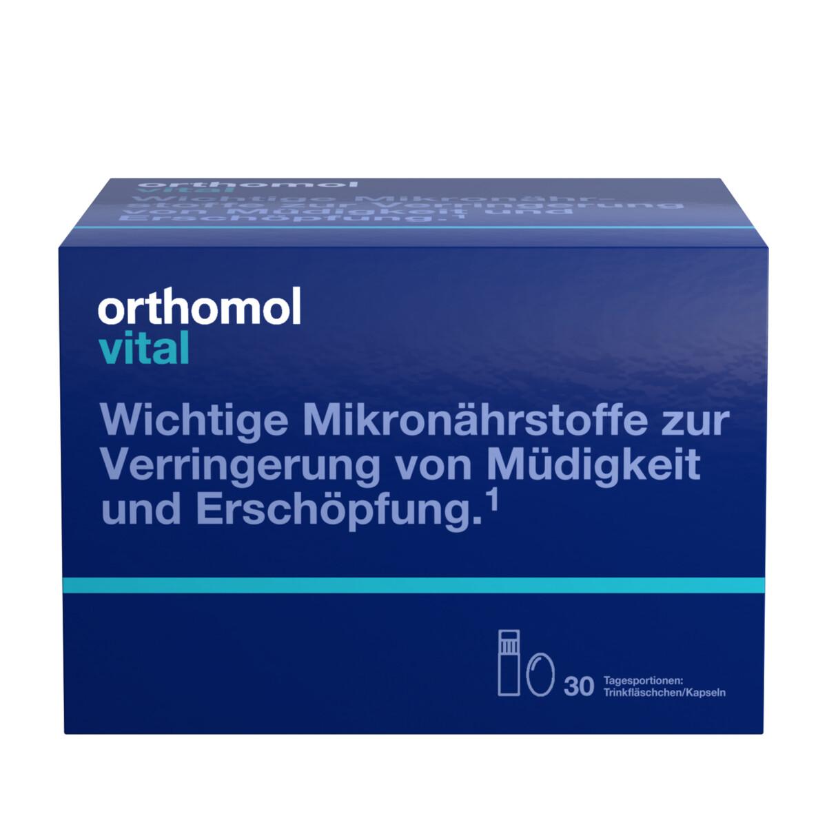 Вітаміни Orthomol Vital (гранули зі смаком цитрусу - капсули - таблетки), 7 днів