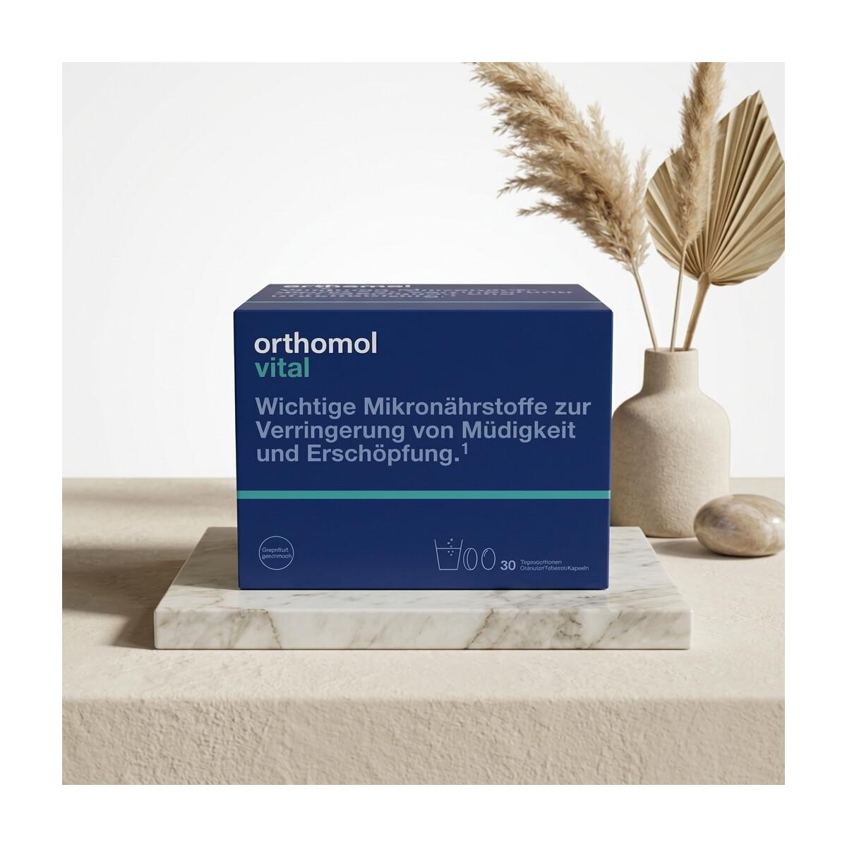Вітаміни Orthomol Vital Grapefruit (гранули зі смаком грейпфруту - капсули - таблетки), 30 днів