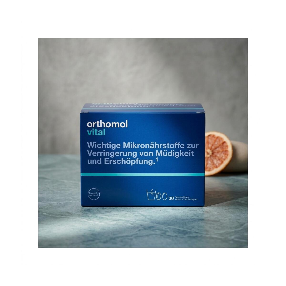 Вітаміни Orthomol Vital Grapefruit (гранули зі смаком грейпфруту - капсули - таблетки), 30 днів