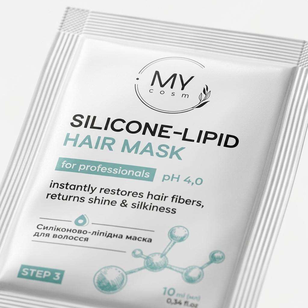 Силіконово-ліпідна маска для волосся MY COSM Hair Mask SILICONE-LIPID [Step 3], 10 мл