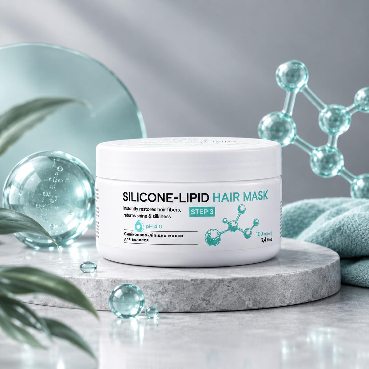 Силіконово-ліпідна маска для волосся MY COSM Hair Mask SILICONE-LIPID [Step 3], 10 мл