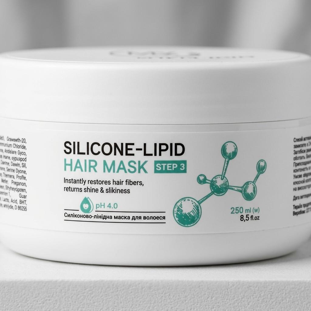 Силіконово-ліпідна маска для волосся MY COSM Hair Mask SILICONE-LIPID [Step 3], 10 мл