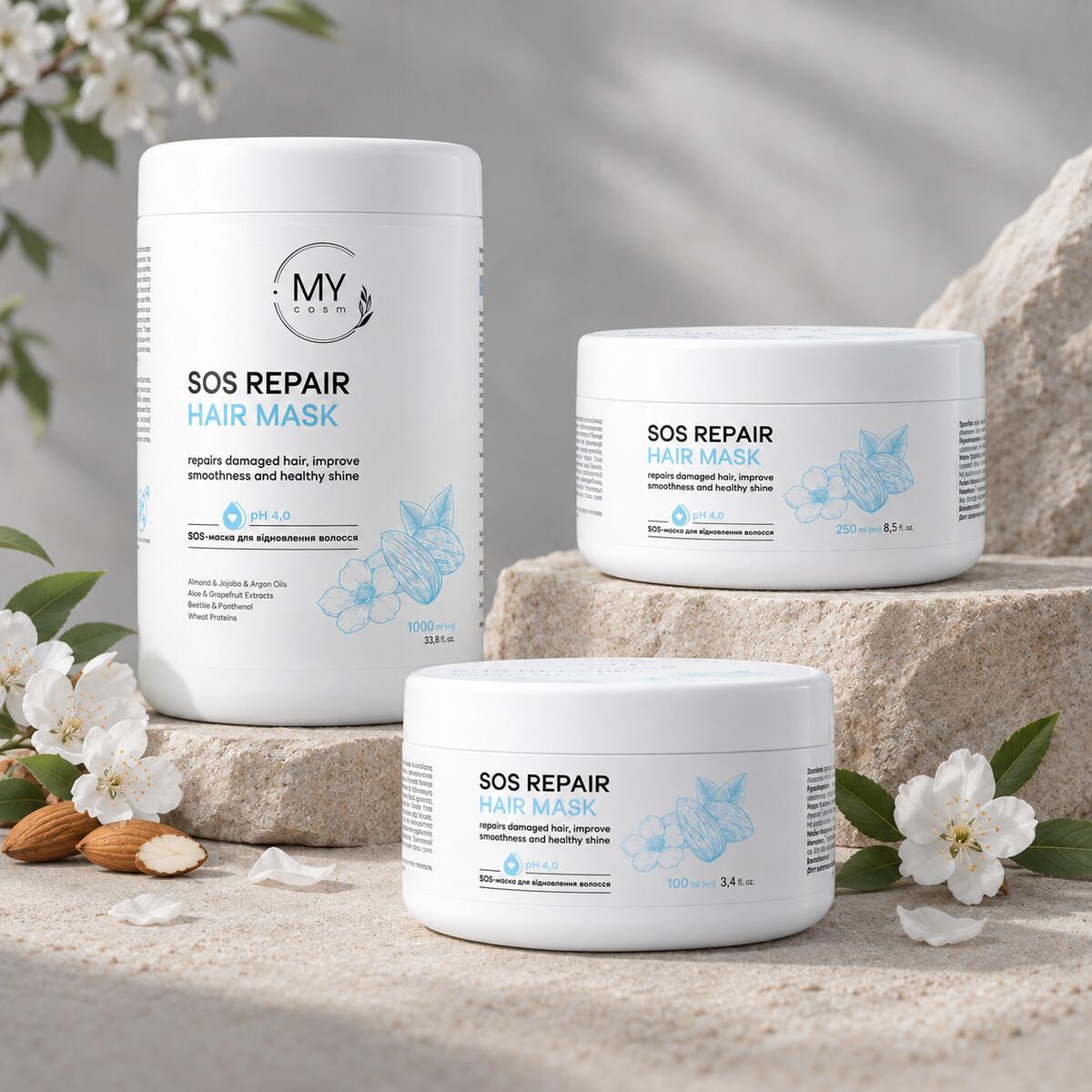 Маска для відновлення волосся MY COSM SOS-repair Hair Mask, 10 мл