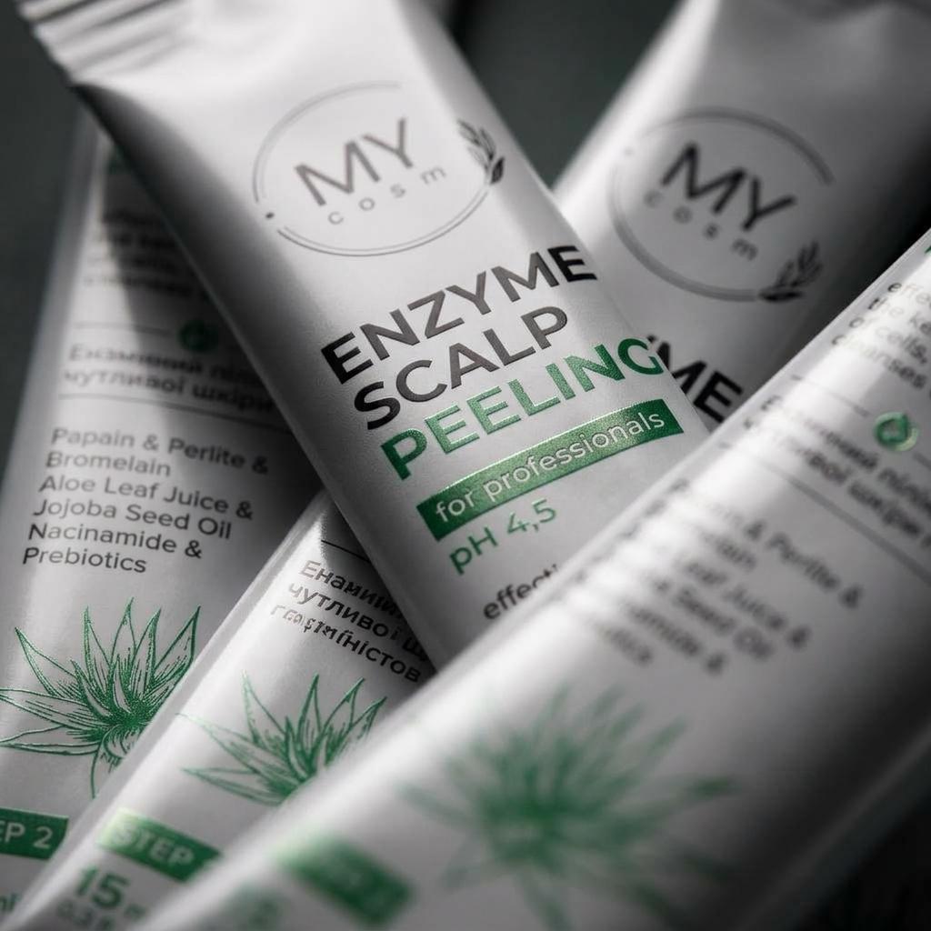 Ензимний пілінг для чутливої шкіри голови MY COSM Enzyme Scalp Peeling for PROF, 15 мл