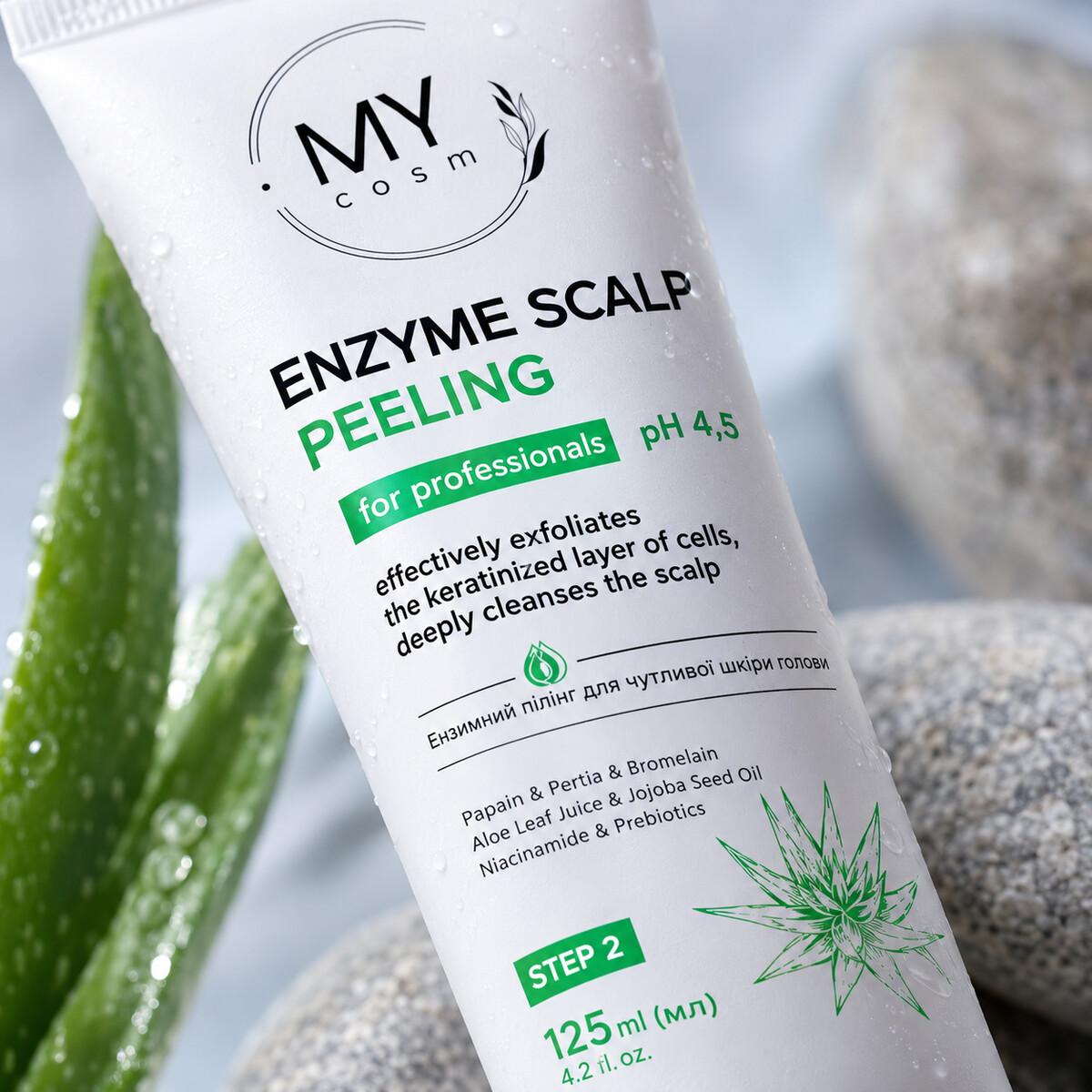 Ензимний пілінг для чутливої шкіри голови MY COSM Enzyme Scalp Peeling for PROF, 15 мл