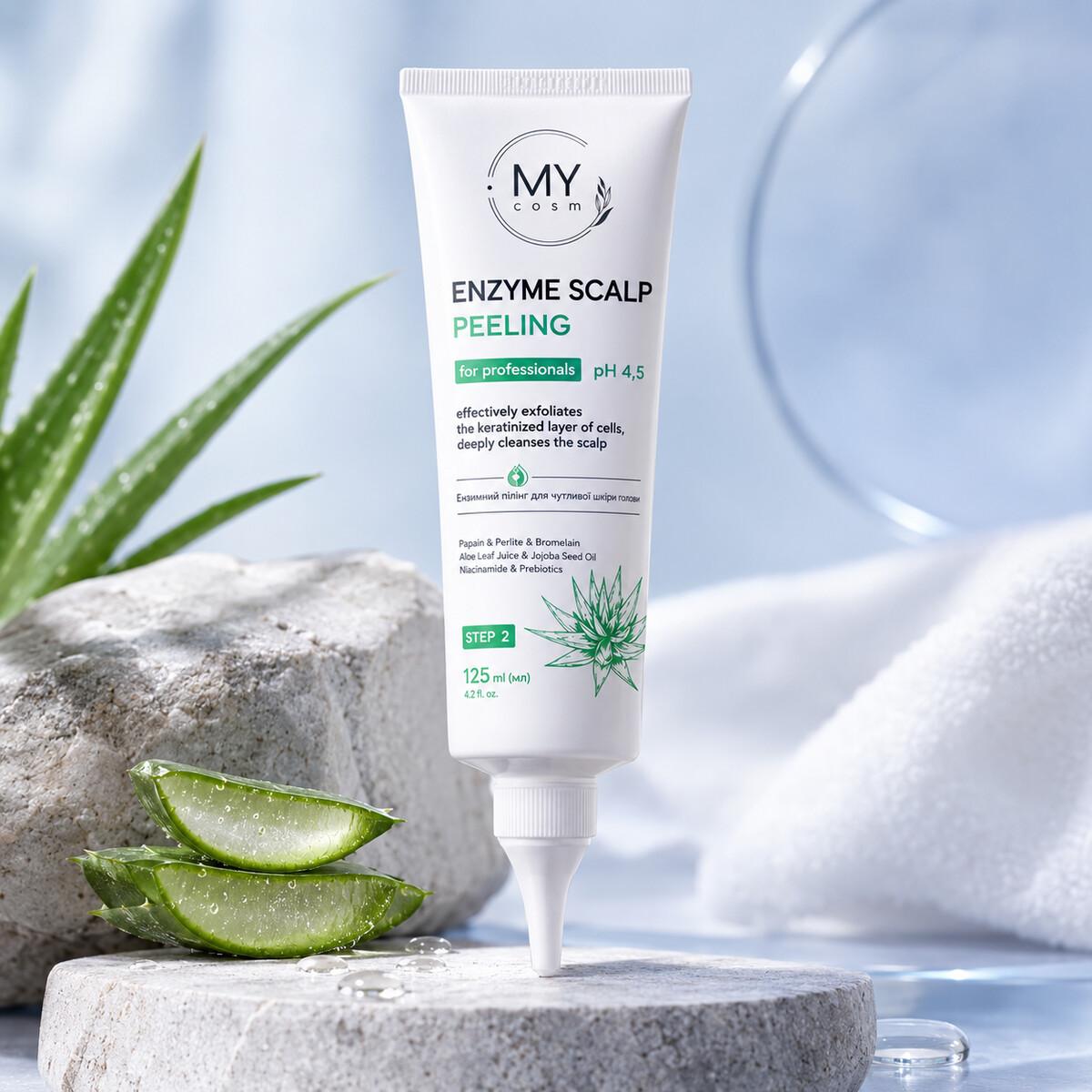 Ензимний пілінг для чутливої шкіри голови MY COSM Enzyme Scalp Peeling for PROF, 15 мл