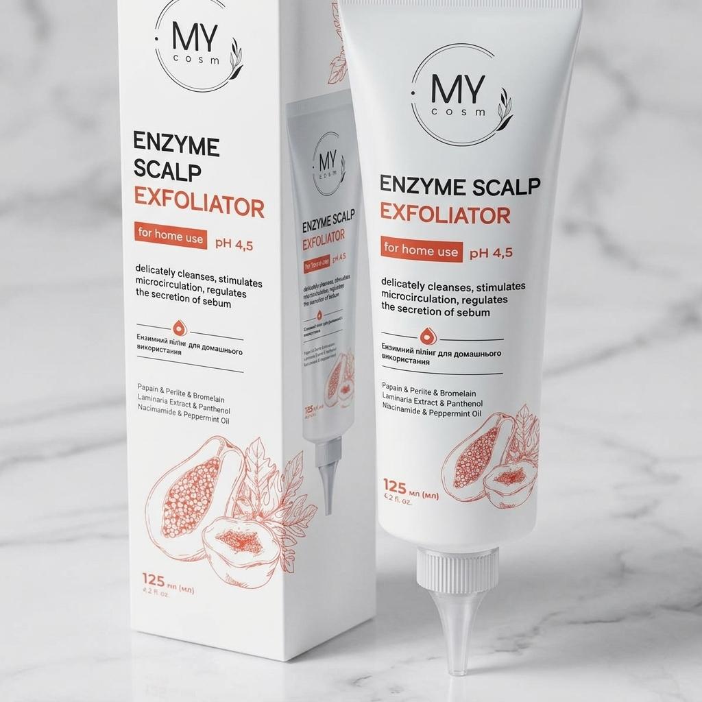 Ензимний пілінг для шкіри голови для домашнього використання MY COSM Enzyme Scalp Exfoliator for HOME USE, 15 мл