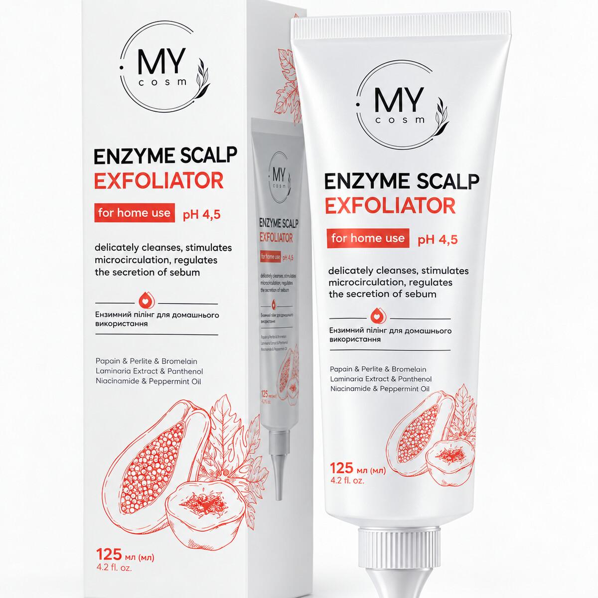 Ензимний пілінг для шкіри голови для домашнього використання MY COSM Enzyme Scalp Exfoliator for HOME USE, 15 мл