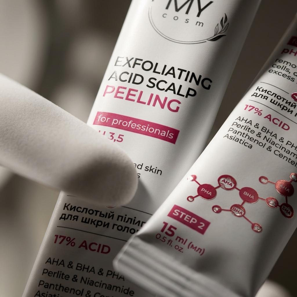 Кислотний пілінг для шкіри голови MY COSM Exfoliating Acid Scalp Peeling for PROF, 15 мл