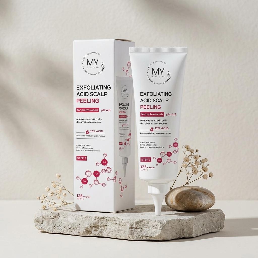 Кислотний пілінг для шкіри голови MY COSM Exfoliating Acid Scalp Peeling for PROF, 15 мл