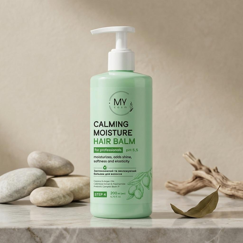 Заспокійливий та зволожувальний бальзам для волосся MY COSM Calming Moisture Hair Balm for PROF, 200 мл
