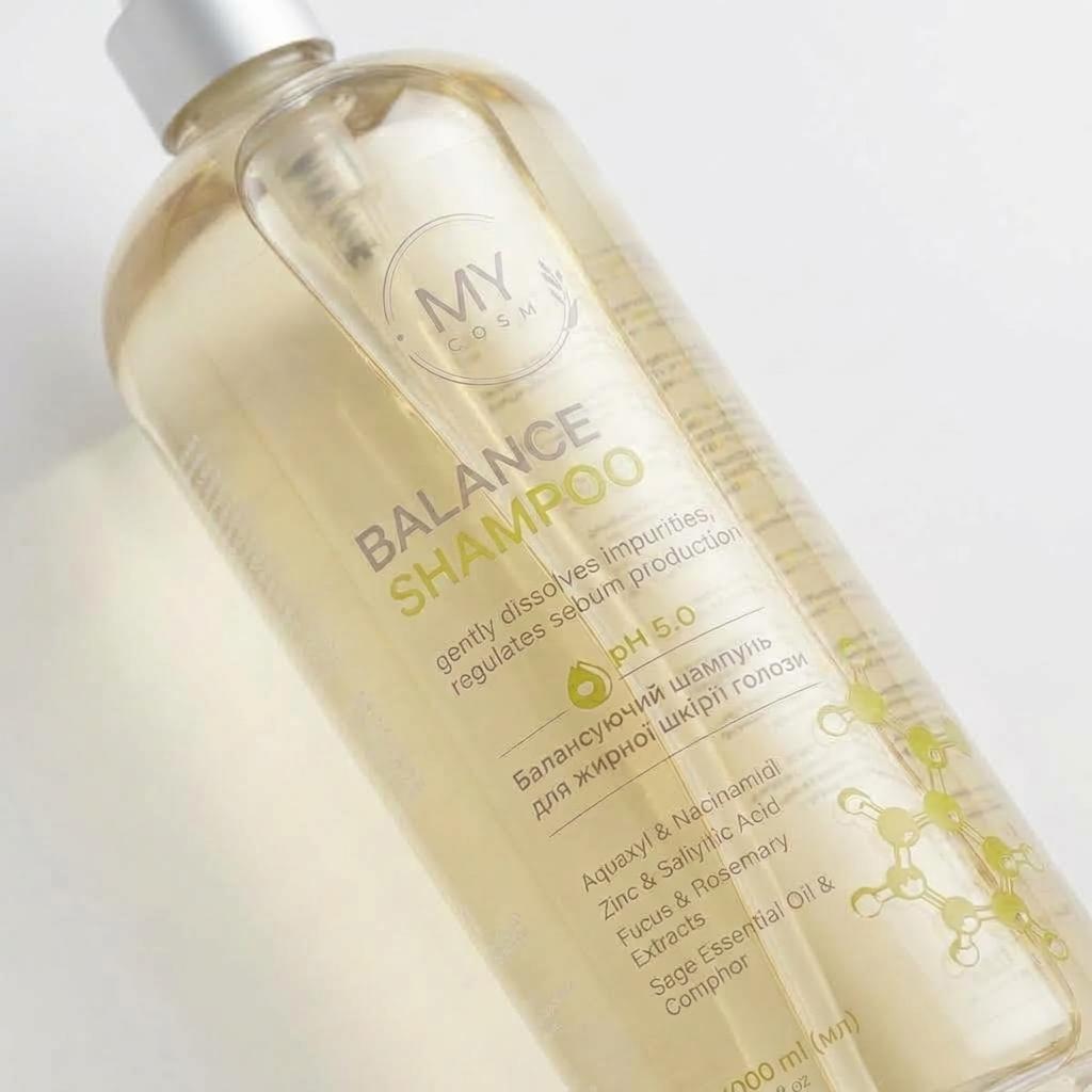 Балансувальний шампунь для жирної шкіри голови MY COSM Balance Shampoo, 1000 мл