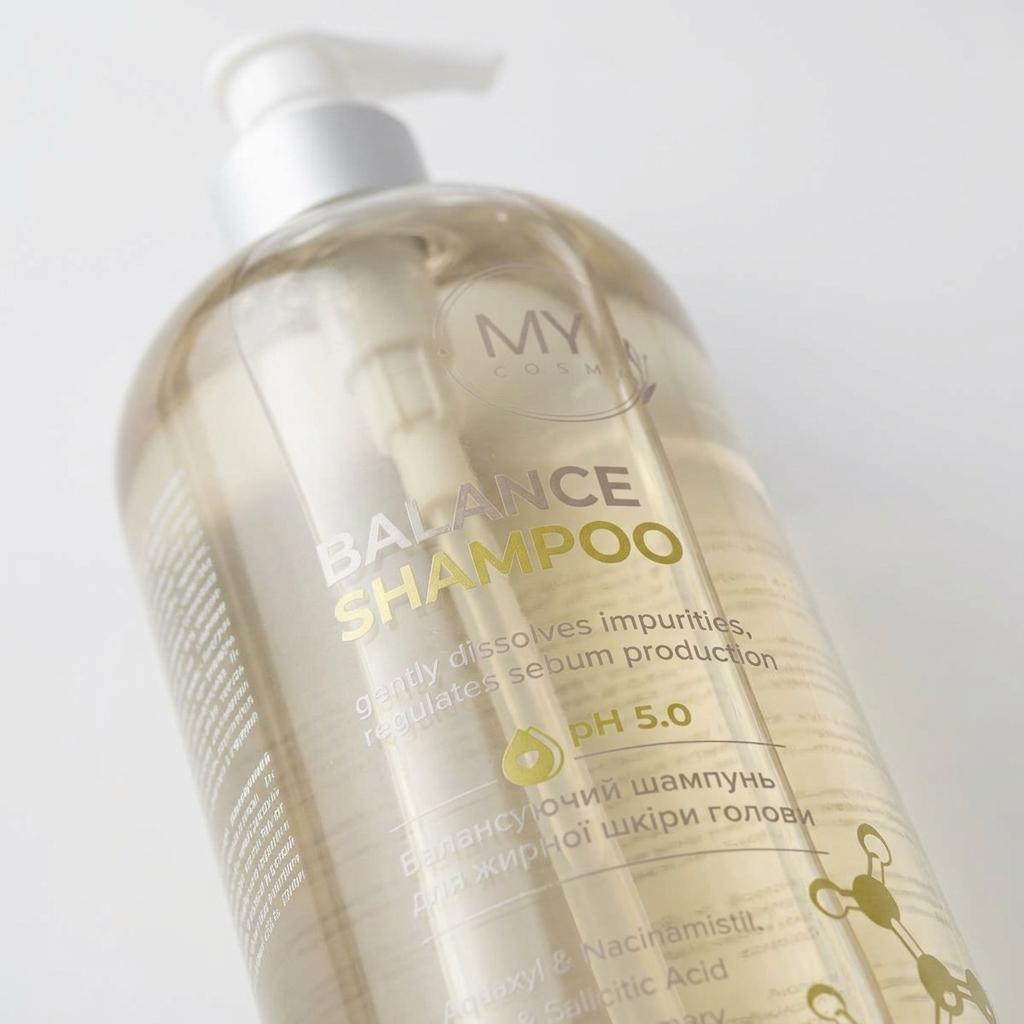 Балансувальний шампунь для жирної шкіри голови MY COSM Balance Shampoo, 1000 мл