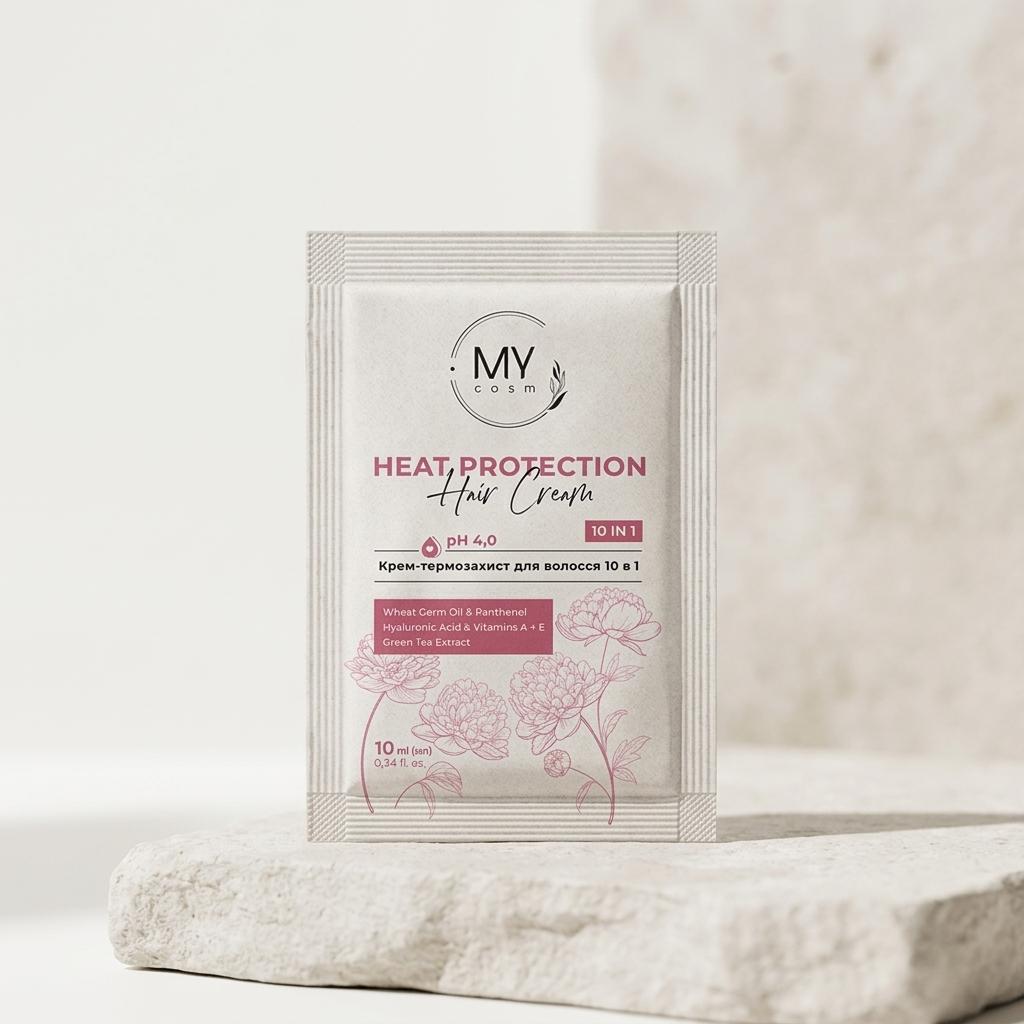 Крем-термозахист для волосся 10-в-1 MY COSM Heat Protection, 10 мл