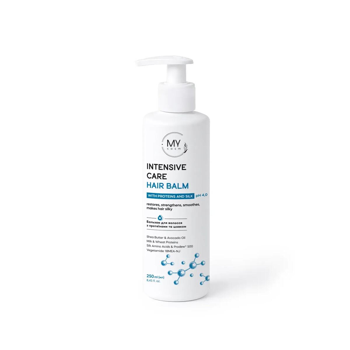 Бальзам для волосся з протеїнами та шовком MY COSM Intensive Care Hair Balm With Proteins and Silk pH 4,0, 250 мл
