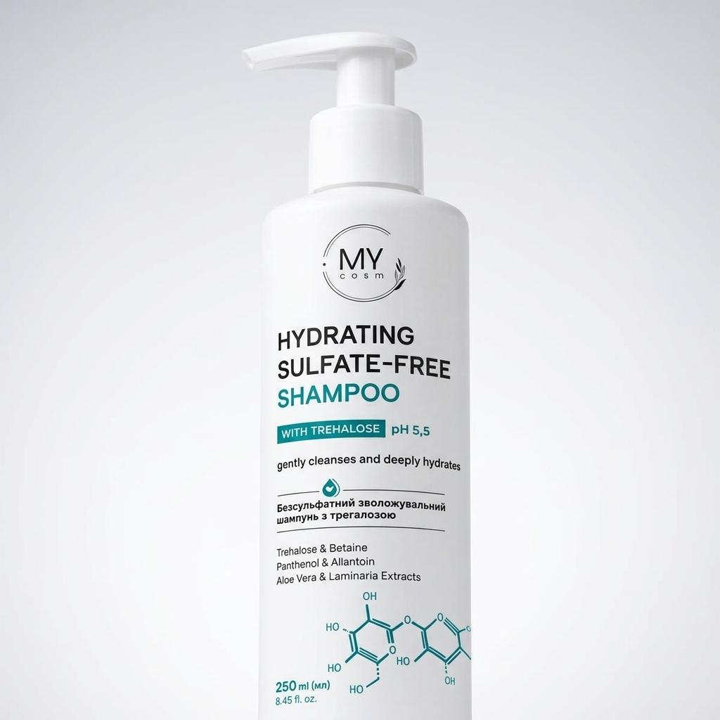 Безсульфатний зволожувальний шампунь для волосся MY COSM Hydrating Sulfate-Free Shampoo, 250 мл