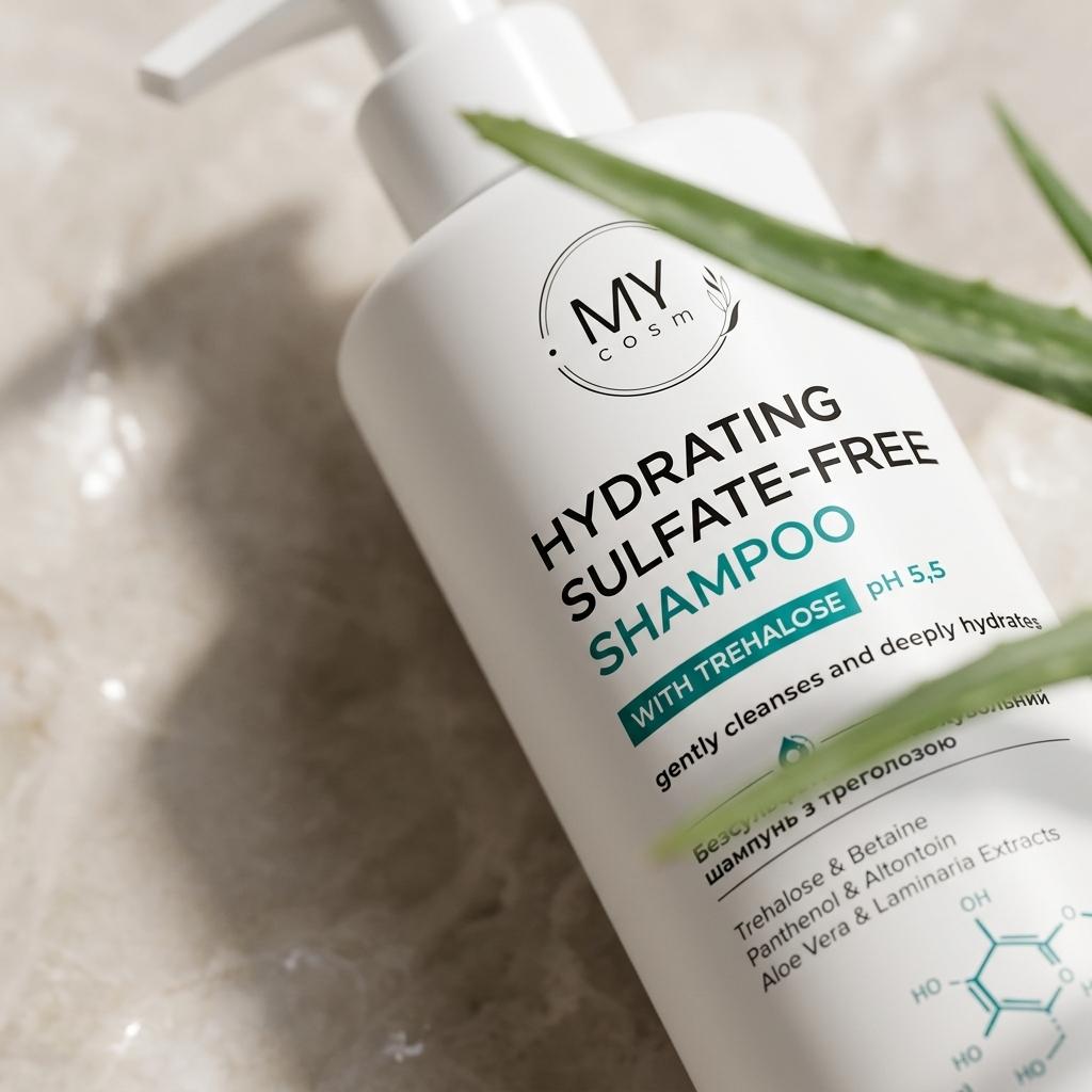 Безсульфатний зволожувальний шампунь для волосся MY COSM Hydrating Sulfate-Free Shampoo, 250 мл