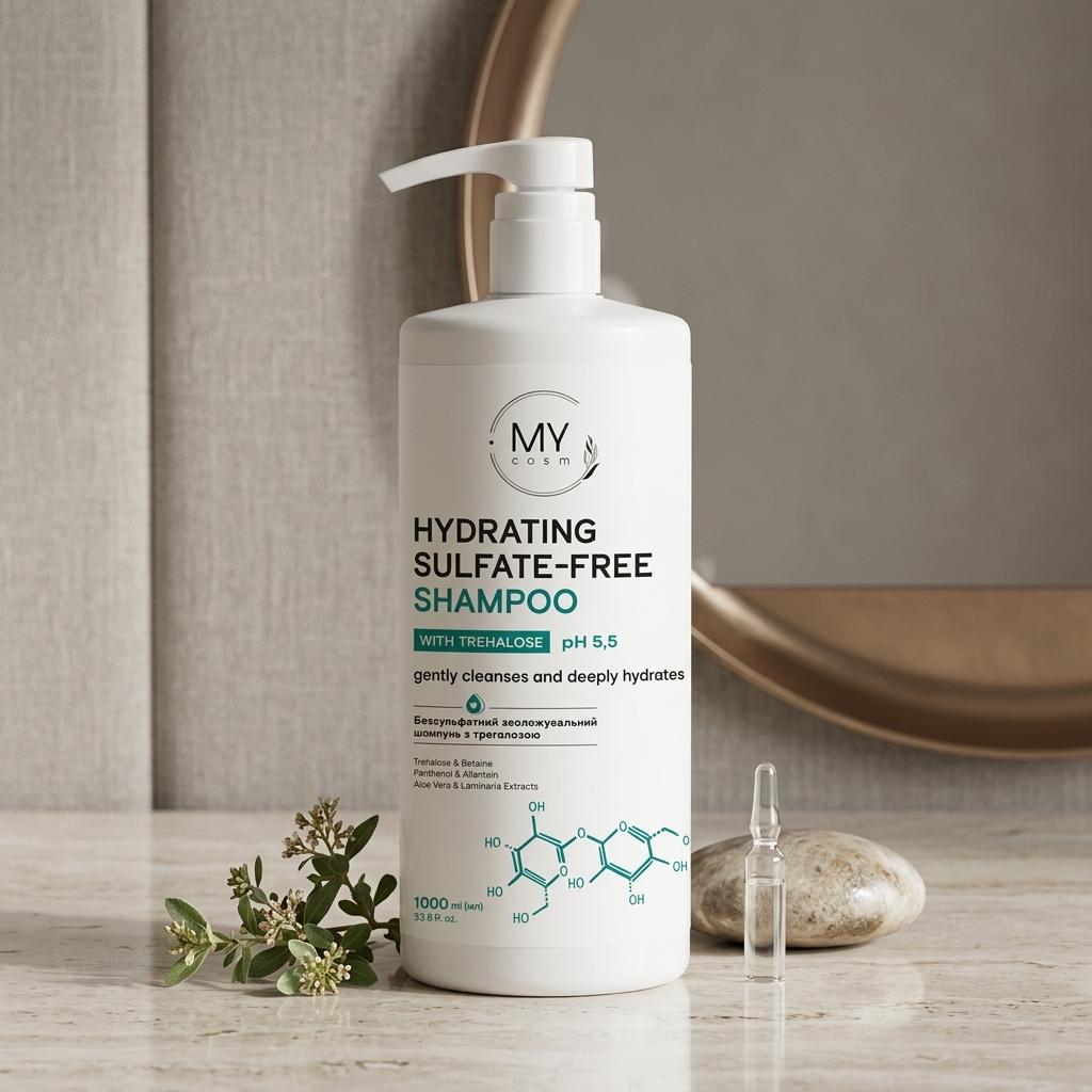 Безсульфатний зволожувальний шампунь для волосся MY COSM Hydrating Sulfate-Free Shampoo, 250 мл