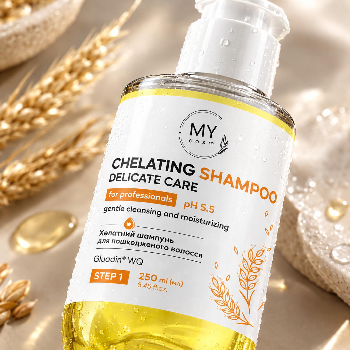 Хелатний шампунь для пошкодженого волосся MY COSM Chelating Shampoo Delicate Care pH 5,5 [Step 1], 250 мл