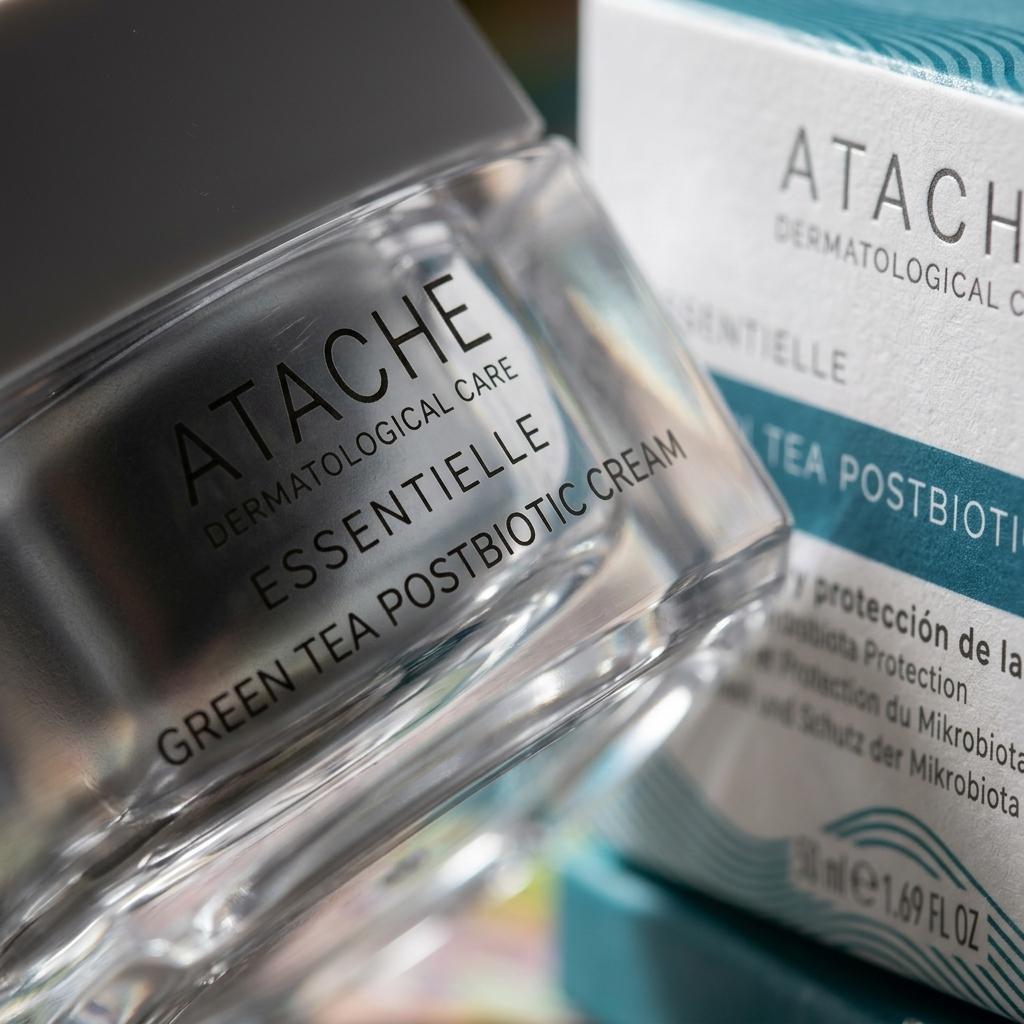 Зволожувальний крем із зеленим чаєм та постбіотиками Atache Essentielle Green Tea Postbiotic Cream, 50 мл