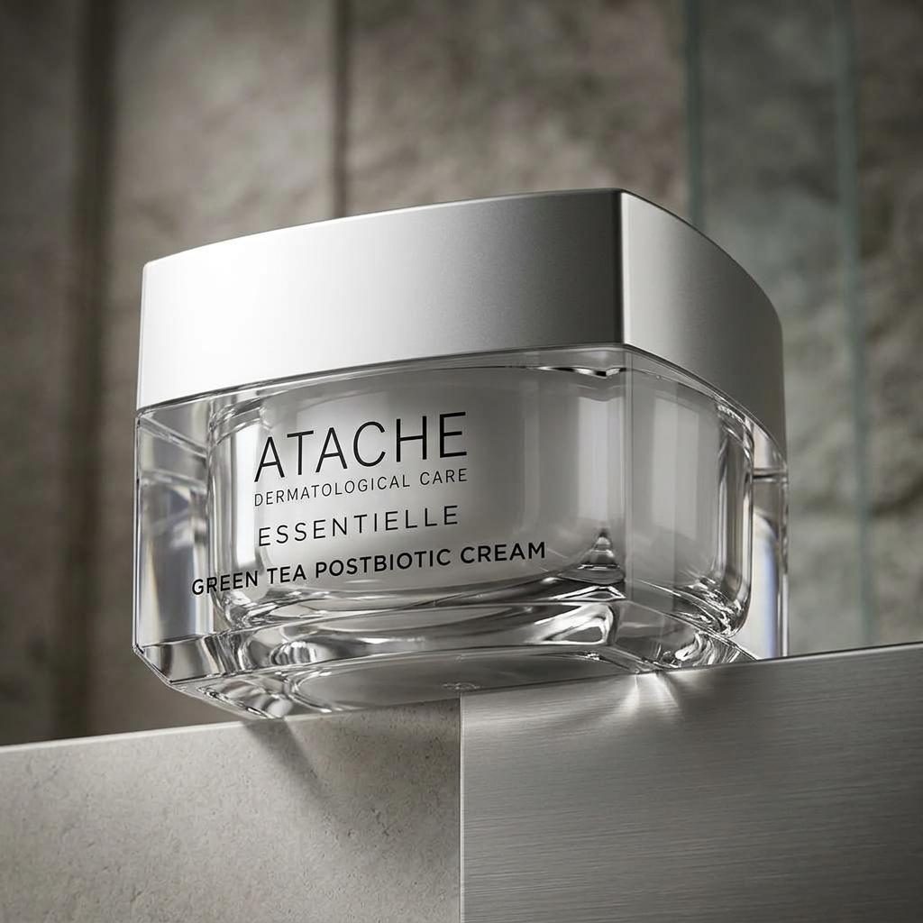 Зволожувальний крем із зеленим чаєм та постбіотиками Atache Essentielle Green Tea Postbiotic Cream, 50 мл
