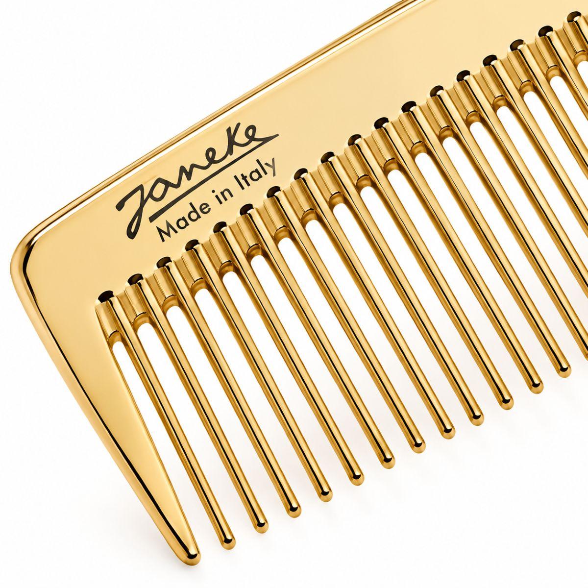 Гребінь з подвійними зубчиками Janeke Superbrush золотий